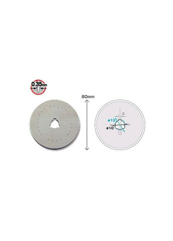 Лезо RB60-1 дискове 60мм 1шт 0,35мм з подвійним кутом заточки для RTY-3/G RTY-3/DX (11690) Olfa (306737686)