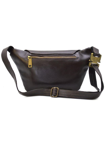 Сумка на пояс через плечо мужская из натуральной кожи средняя Темно-коричневый 35156 TARWA (333300004)