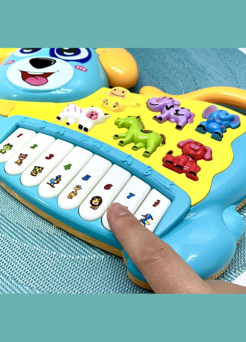 Пианино Собачка 28 см Голубой (FT 0013) Limo Toy (302969511)
