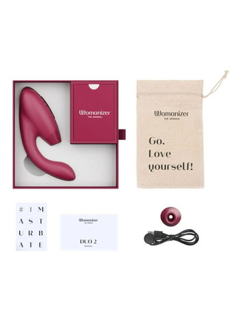 Инновационный бесконтактный вибраторстимулятор Duo 2 Bordeaux Womanizer (306441133)