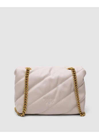 Сумка жіноча Grey Quilted Leather Love Mini Puff Pins No Brand (402817258)