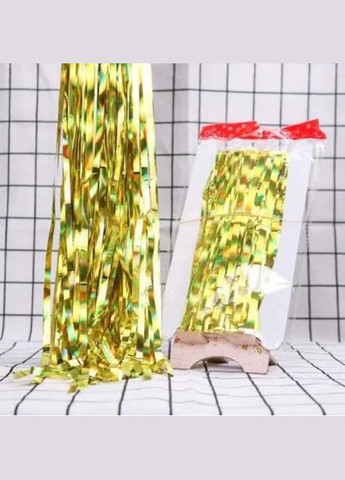 Дождик на фотозону с голограммой 1 м на 1 м золотистый Jannet Дощик (316336821)