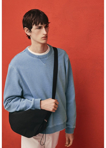 Синий мужской свитшот regular fit (58122) s синий H&M (322375824)