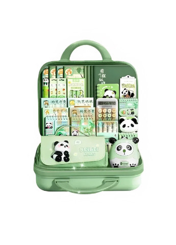 Комплект набір канцелярії в пластиковому кейсі для творчості малювання 24×15×30 см (481904-Prob) Зелений Unbranded (368283309)