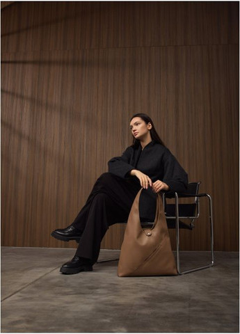 Жіноча сумка Хобо зі з'ємним гаманцем з екошкіри Бежева (3891035840) Sambag (368833606)