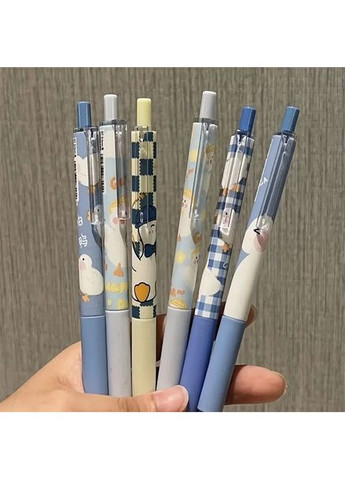 Канцелярский набор ручек 6 шт., в милом дизайне с утками No Brand (370290394)