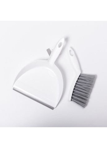 Щітка із совком для підлоги набір 26×18×3.5 (см) для прибирання із щільним приляганням Білий HP-45-10 Yiwu (370373370)