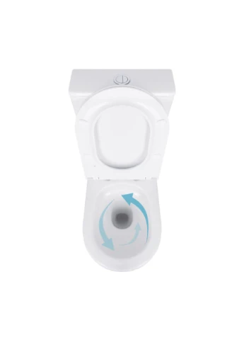 Унітаз підлоговий Robin New Ultra Quiet безобідковий із сидінням Soft-Close WHITE QT13226083AW Qtap (395712873)
