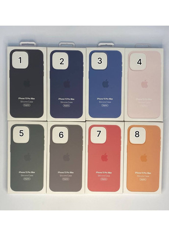 Чохол для 15 PRO MAX Silicone case Magsafe Full Open camera Magnetic на айфон 15 ПРО МАКС Winter Blue / No Brand (369137099)