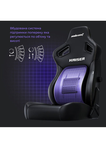 Кресло для геймеров Kaiser 4 Size L Black Premium PVC (AD12YDDC-L-20-B-PV/C) Anda Seat (363832113)
