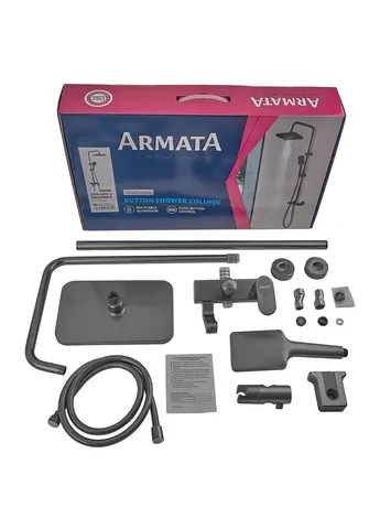 Душова колона Armata BCG-009-J GRAPHITE з алюмінію, 3 режими, змішувач (CH6561) No Brand (400910591)