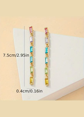 Сережки довгі різнобарвні No Brand (328082798)