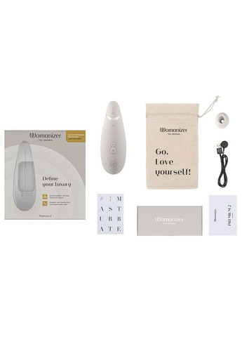 Вакуумный клиторальный стимулятор Premium 2 Gray Womanizer (331169758)