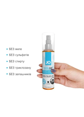 Очищувальний спрей JO NATURALOVE – ORGANIC (120 мл) без сульфатів, триклозану та спирту System JO (383096986)