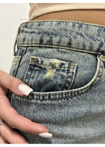 Жіночі джинсові шорти короткі блакитні No Brand (403257030)