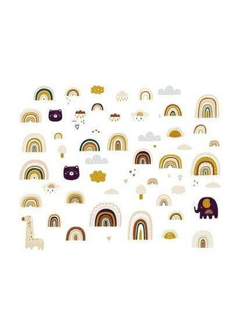 Виниловые наклейки Радуга дождь (лист 60 х 90 см) Б128-30 DXYD-AB No Brand (356767865)