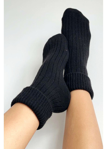 Чорні теплі шкарпетки із вовни в рубчик lambswool 8011 Kardesler (351584366)