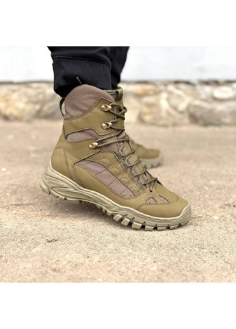 Тактичні Чоловічі Демісезонні Берці Шкіряні. 36-49р Олива. Міцні та зручні! DSDM-1048 45 No Brand (349513287)