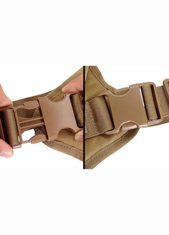 Шлея для собак, тактичний жилет з ручкою, Чорний S (50-65 см) No Brand (299915509)