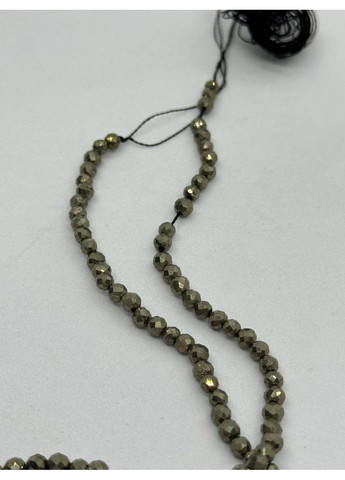 Пирит на нити без застежки 3 мм 40 см Золотой No Brand (363829962)