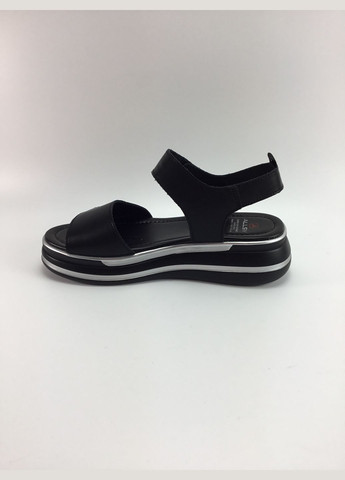 Черные женские босоножки ALLSY на липучке