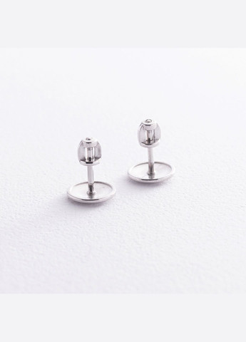 Срібні сережки - пусети Круг OR118110 Oniks (264392758)