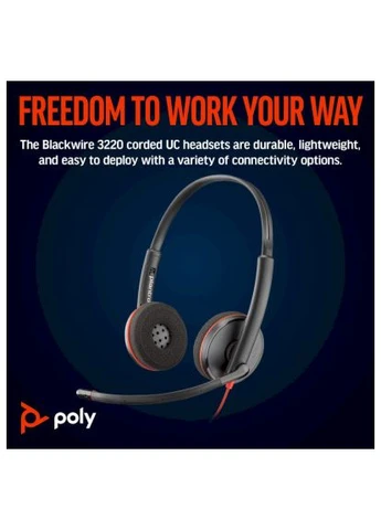 Навушники Blackwire 3220 USB-A/C (8X228AA) Poly (396687890)