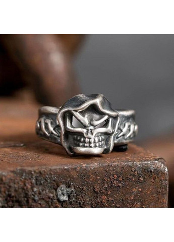 Чоловічий сріблястий перстень «Готичний Мрачний Жнець» з демоном у капюшоні, регульований AurumLux155 Fashion Jewelry (296193703)