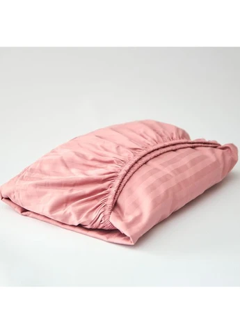 Простыня на резинке Сатин в полоску 120х190х20 см (MS-850005487) Moon&Star Stripe Pink (386590919)