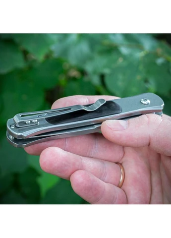 Складной нож G707 - сталь 440С, комбинированная рукоятка металл + дерево. Ganzo (363132545)