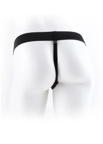 Реалістичний порожнистий страпон Vibrating Hollow Strap-On with Balls 9" all Оригінал Pipedream (304416981)