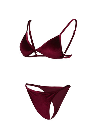 Бордовый летний купальник No Brand