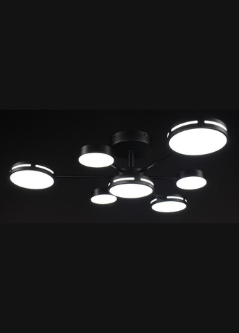 Люстра светодиодная потолочная LED светильник для квартиры на потолок лэд 27937 Черный 19х80х80 см. Sunnysky (364502203)