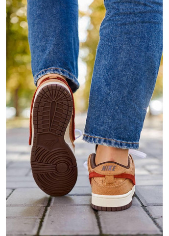 Бежевые демисезонные кроссовки мужские nike clot dunk low sp cork найк No Brand