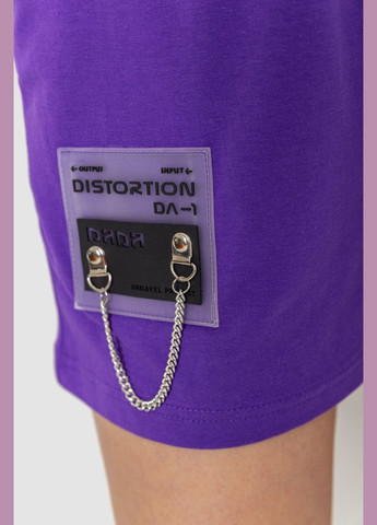 Костюм женский повседневный футболка+шорты, цвет фиолетовый, Ager (266815671)