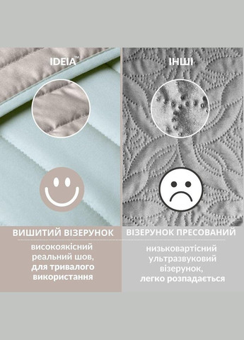 Покрывало на кровать 220х240 см, двухсторонняя, качественная стежка, микрофибра IDEIA (334726803)