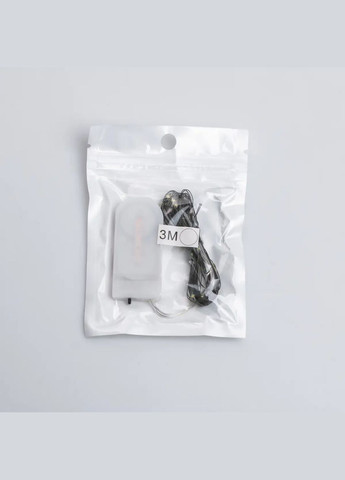 Світлодіодна гірлянда Роса 3 метри на батарейках 30 led нитка на зеленому дроті біла 30L3MGW Garlando (370706109)