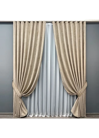 Комплект готовых штор Шенилл премиум VELMIRA Rich № 1926ш 150х290 см 2 шт (33-0992) VR-Textil (385204264)