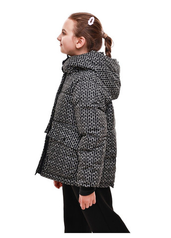 Чорна зимня куртка зимова для дівчинки підлітка No Brand