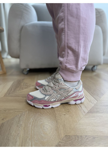КРОССОВКИ ЖЕНСКИЕ ASICS GEL-NYC WHITE PINK АСИКС ГЕЛЬ НЮК No Brand розовые демисезоны (369393860)