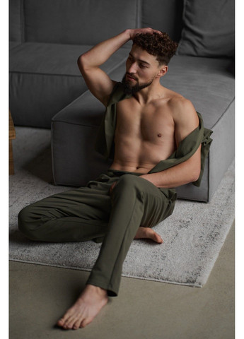 Хаки повседневный демисезонные прямые брюки Handy Wear