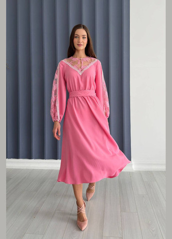 Розовое кэжуал платье Nenka