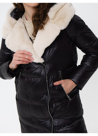 Чорна зимня куртка 21 - 04298 Vivilona