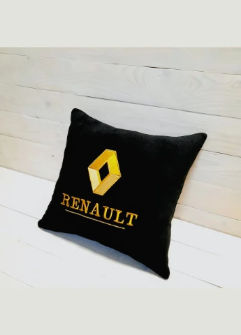 Автомобильная подушка с вышивкой логотипа Renault (0914) No Brand (387344003)