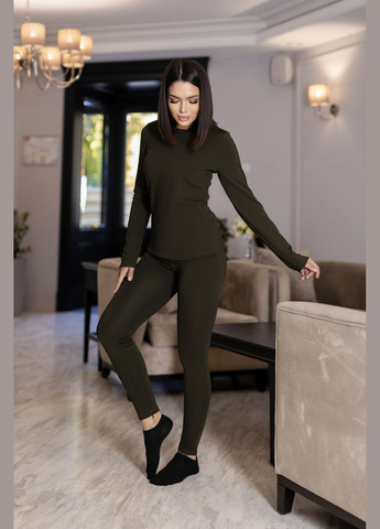 Оливковая (хаки) зимняя комплект женского термобелья Fashion Girl