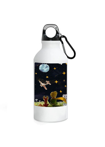 Фляга (бутылка) для воды с карабином 500 мл Металлическая (Туристическая, Для кемпинга, Для спорта) #32 500 мл Белый No Brand (323639260)