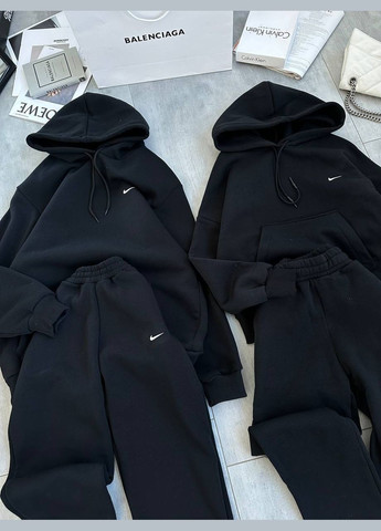 Черный зимний спортивный повседневный костюм с худыми и джогерами Adelante