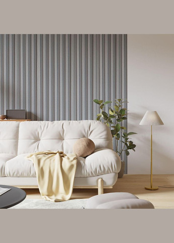 Декоративная стеновая рейка стальная серая 3000*160*23мм D (3DPanda-1528) Sticker Wall (323155068)