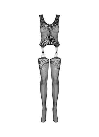 Бодистокинг Bodystocking F221, силуэтный цветочный рисунок, имитация чулок Obsessive (297571832)