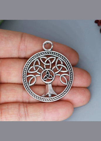 Кулон дерево жизни трикветр подвеска из стали амулет античный символ знак на шнурке No Brand (339869754)
